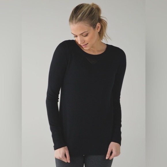 Lululemon Sunset Savasana Pullover II Knit Sweater Open Back - Picture 3 of 9